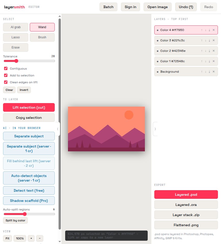 A stylized game background split into parallax plane layers