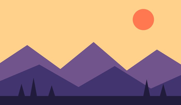 Flat background painting